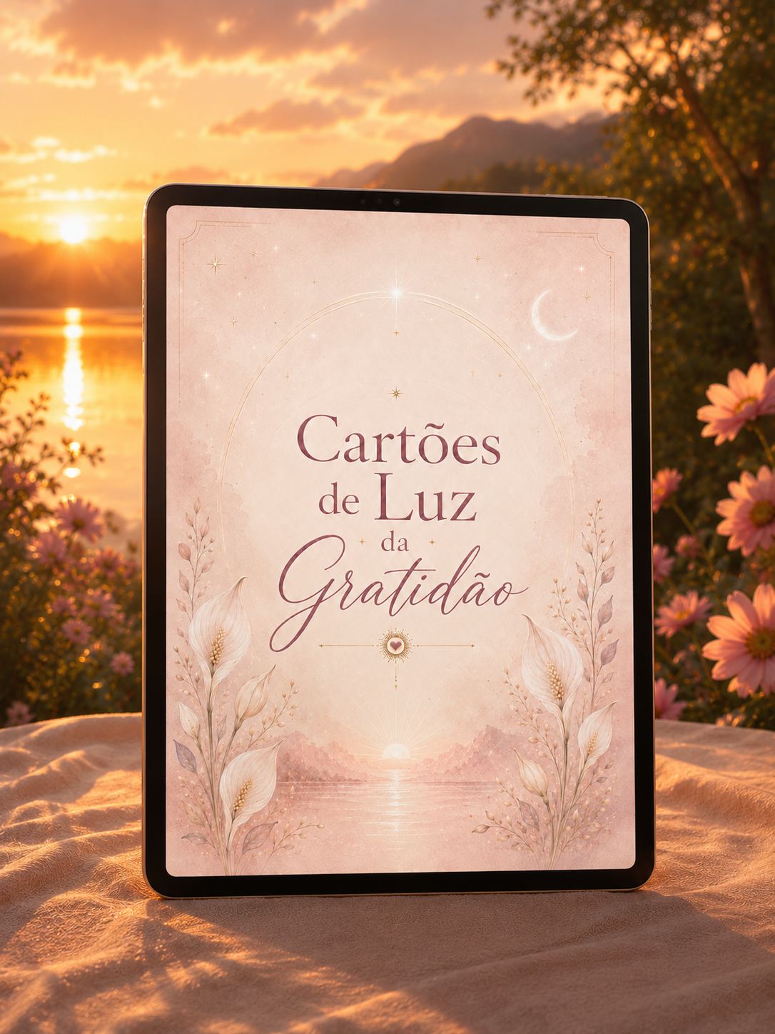 cartões digitais com frases de mais destaque do livro da gratidão espiritual, para colocar como fundo do celular e manifestar a gratidão naturalmente