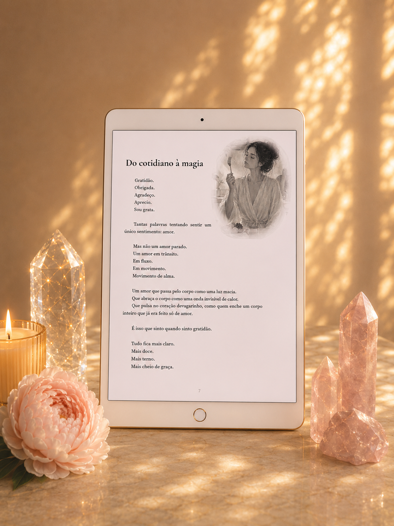 página interna do livro: do cotidiano à magia com a gratidão, com o livro da gratidão espiritual